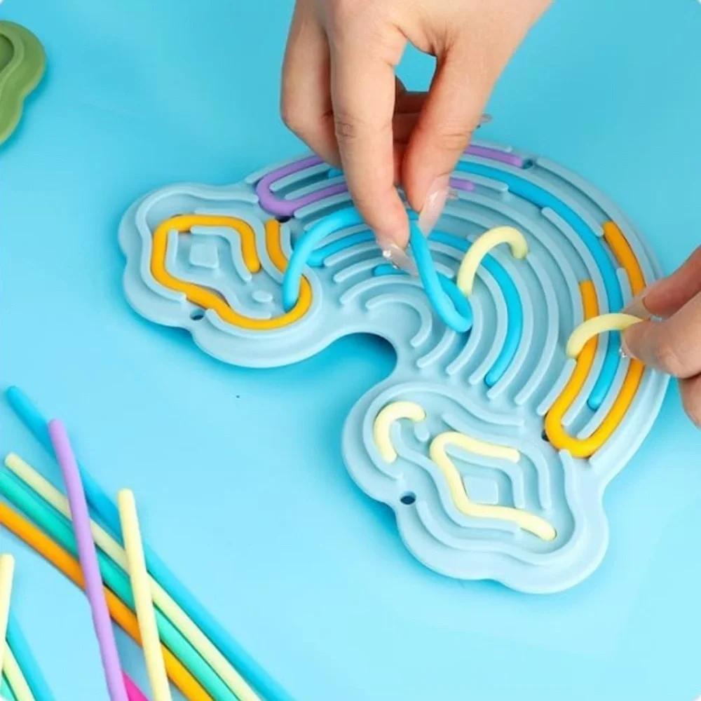 Colorful Rainbow Silicone Kids Toy sensory toy